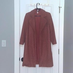 MURAL - long open teddy coat